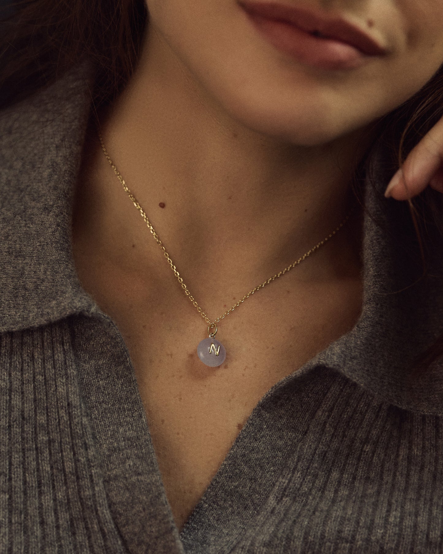 The Pebble Monogram Necklace