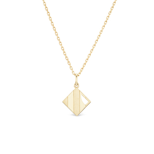 Nicole Couronne Demi Crest Pendant Necklace